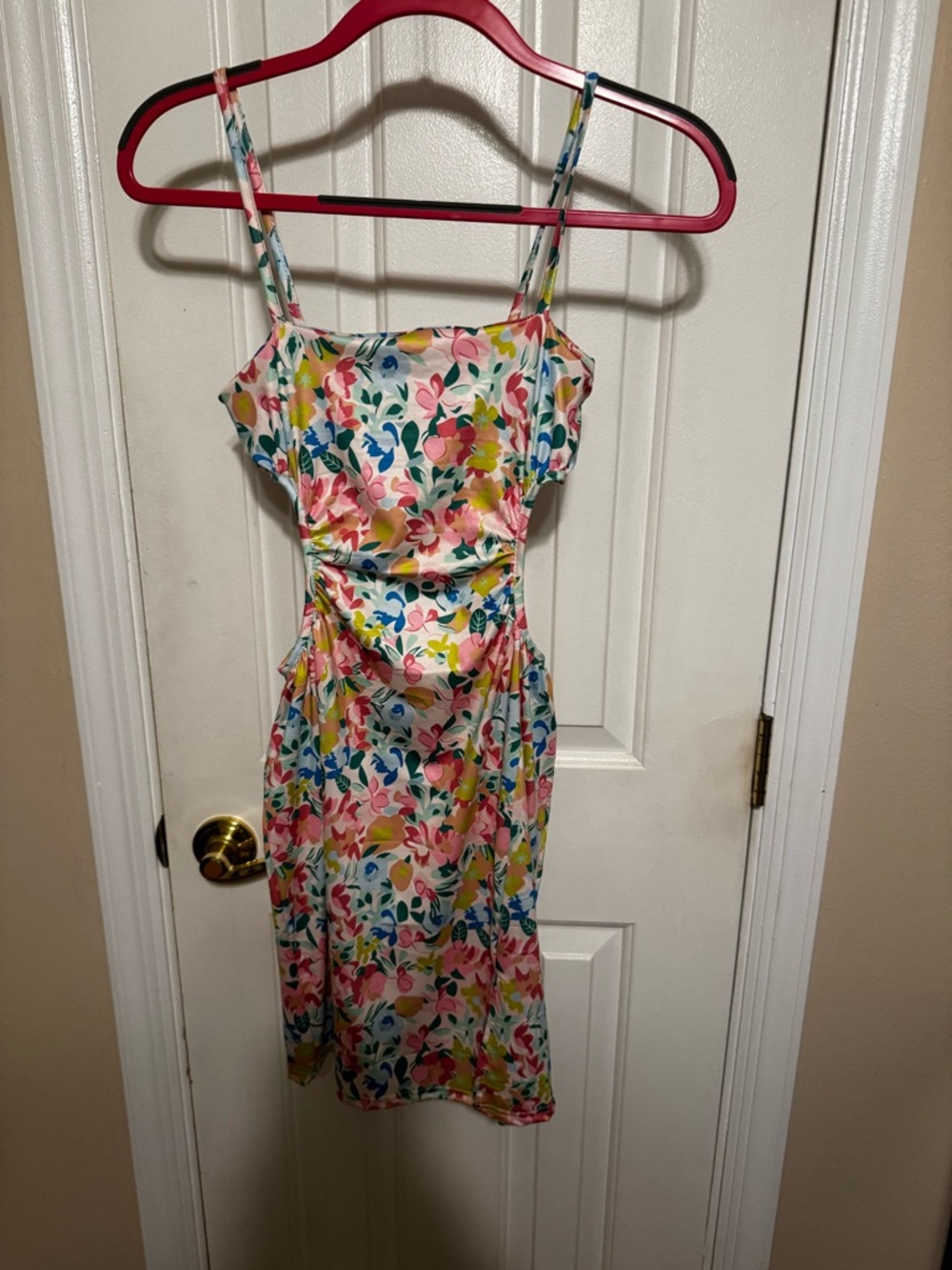 Floral Satin Mini Dress